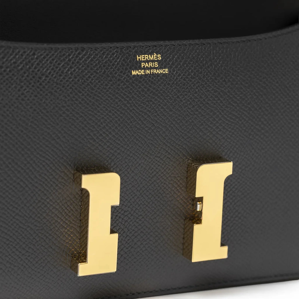 Hermès Constance Elan Black Epsom Gold Hardware