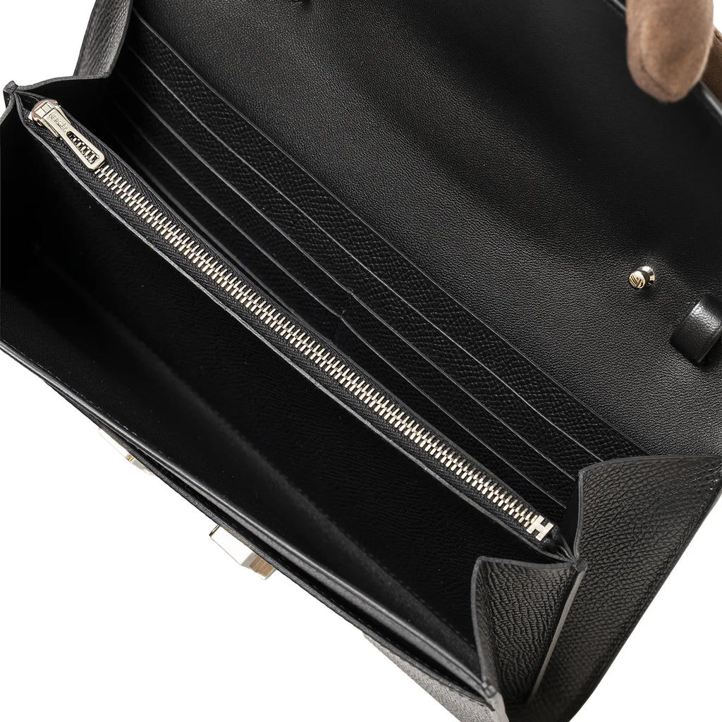 Hermès Constance To Go Wallet Black Epsom Palladium Hardware