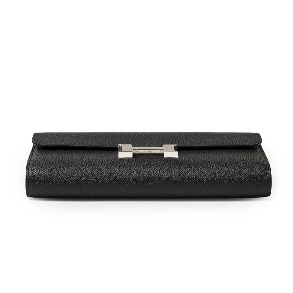 Hermès Constance To Go Wallet Black Epsom Palladium Hardware