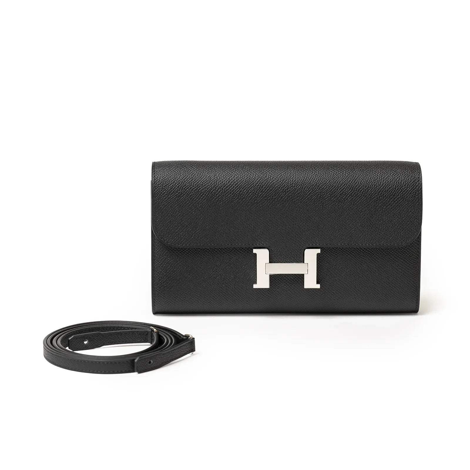 Hermès Constance To Go Wallet Black Epsom Palladium Hardware