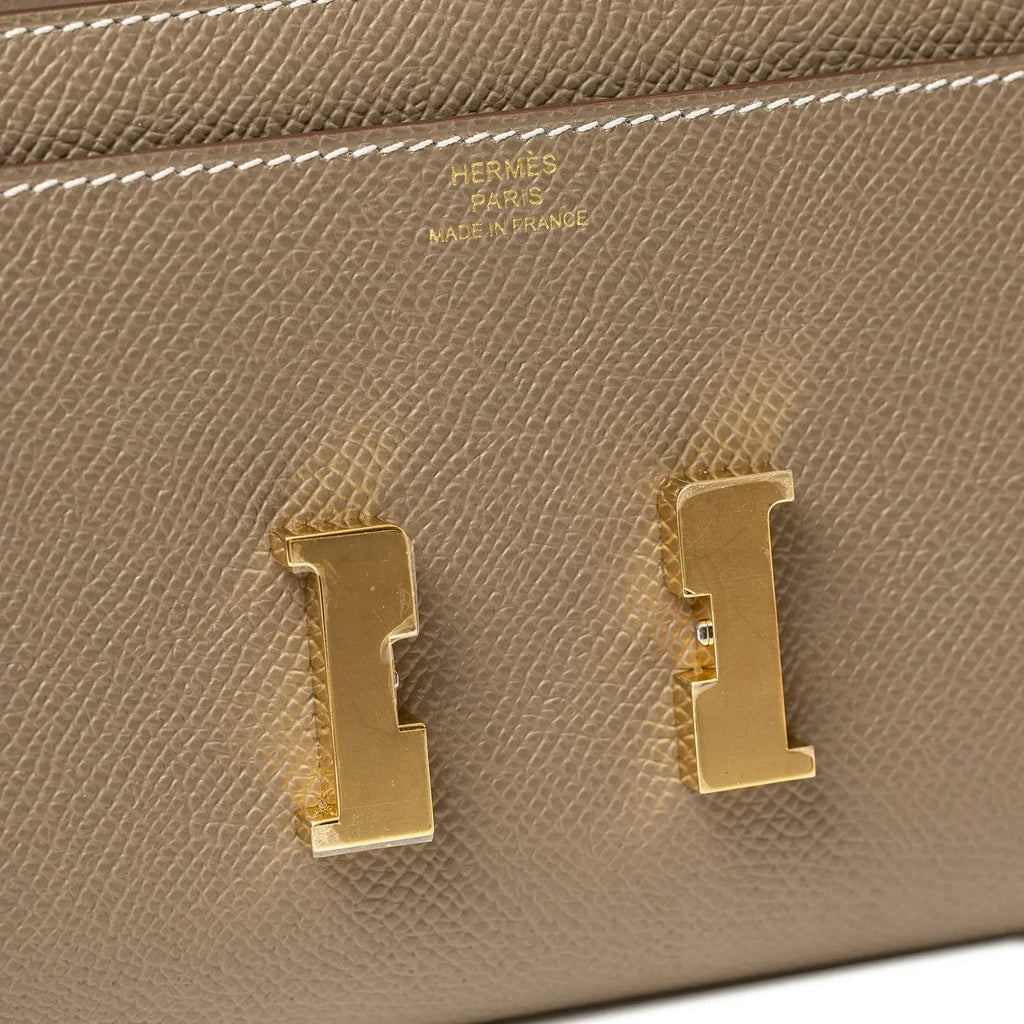 Hermès Constance To Go Wallet Etoupe Epsom Gold Hardware