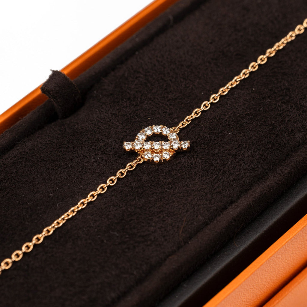 Hermès Finesse Bracelet Diamond and 18k Rose Gold
