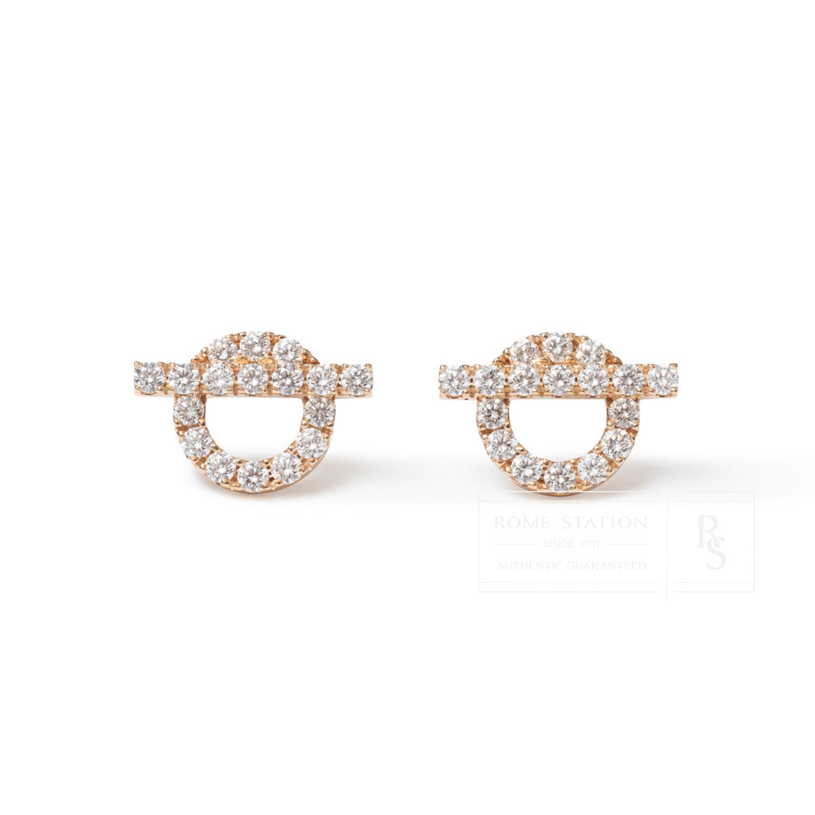Hermès Finesse Earring Diamond and 18k Rose Gold