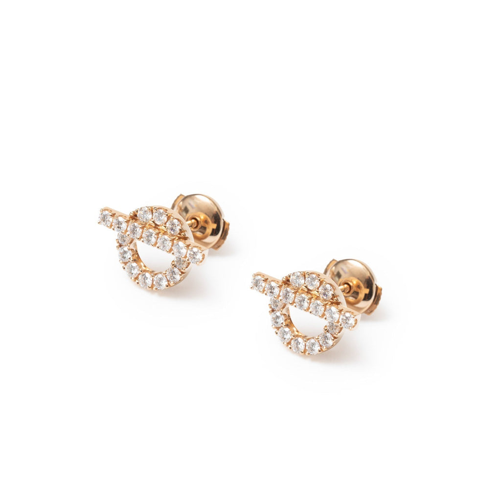 Hermès Finesse Earring Diamond and 18k Rose Gold