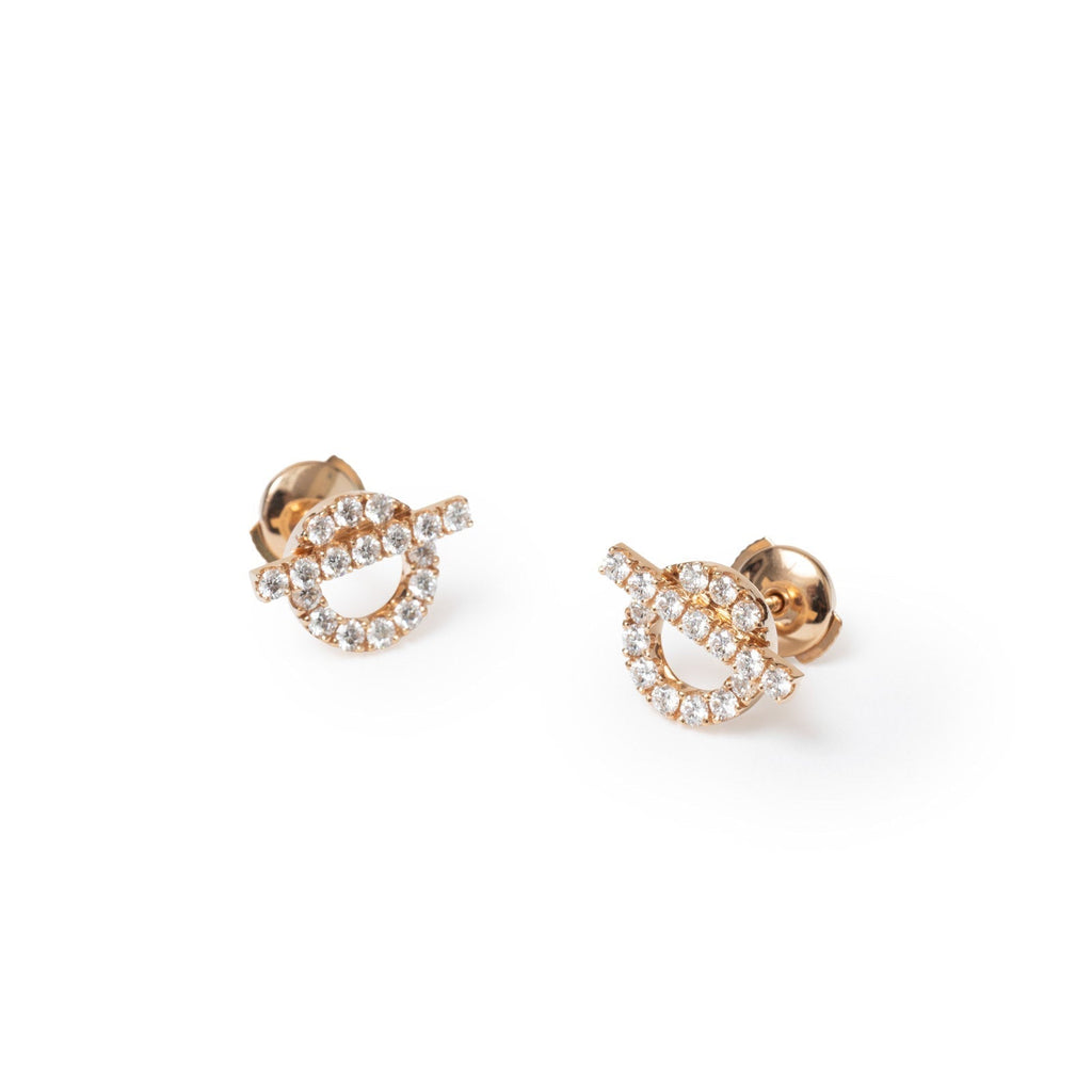 Hermès Finesse Earring Diamond and 18k Rose Gold