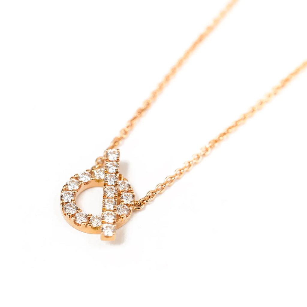 Hermès Finesse Pendant Diamonds and 18k Rose Gold
