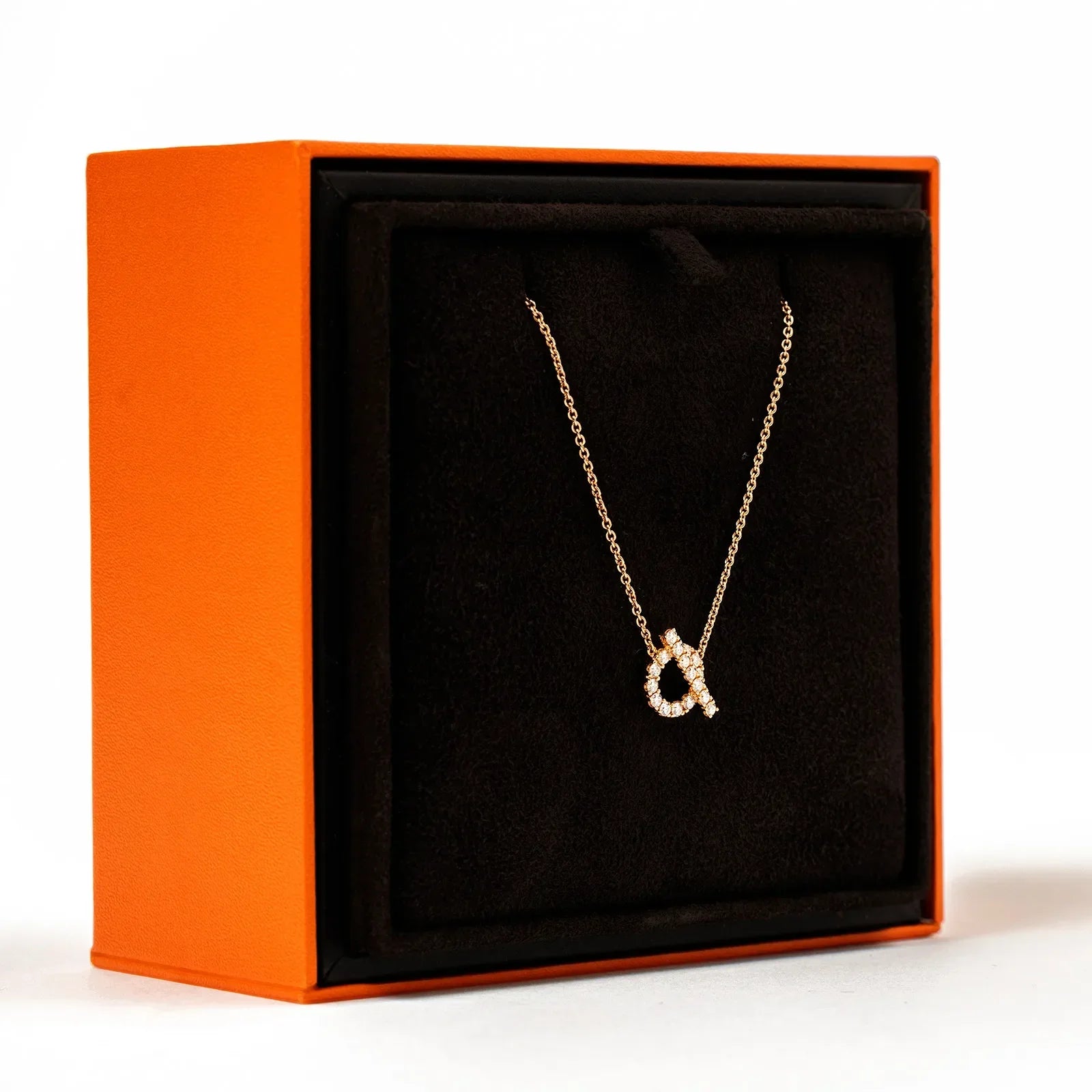Hermès Finesse Pendant Diamonds and 18k Rose Gold