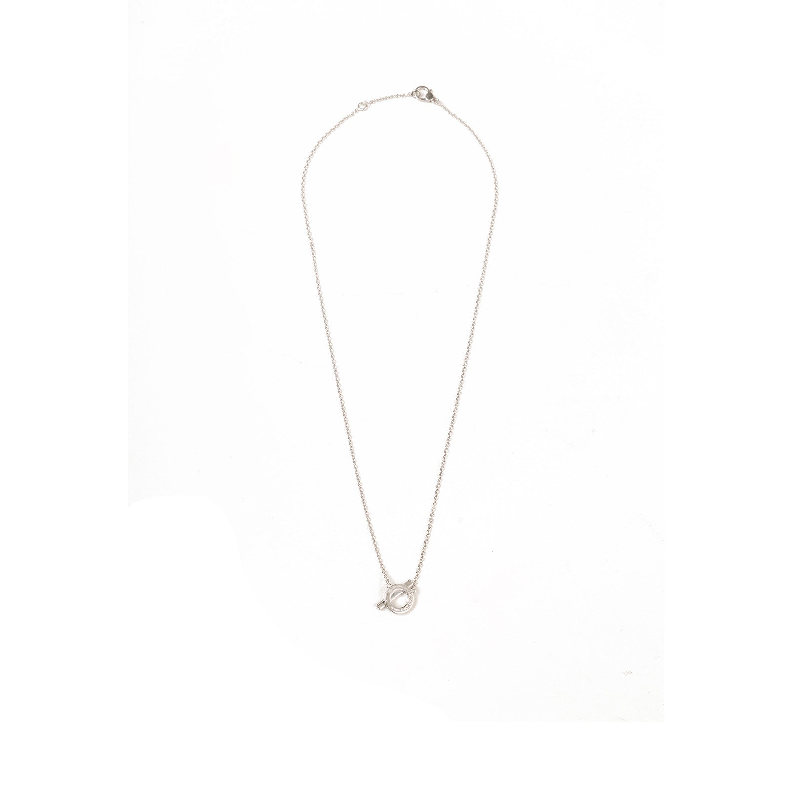 Hermès Finesse Pendant Diamond and 18k White Gold