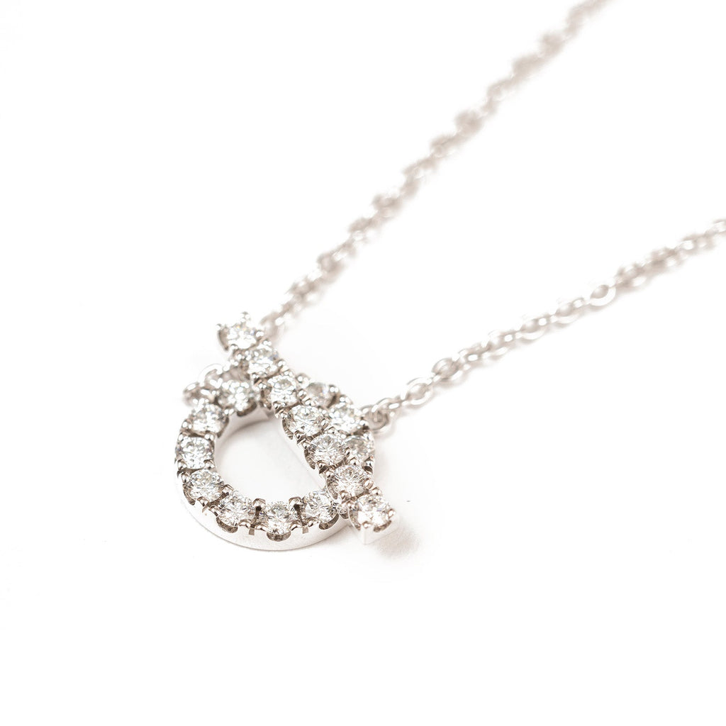 Hermès Finesse Pendant Diamond and 18k White Gold