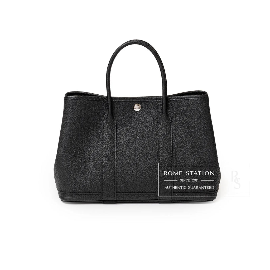 Hermès Garden Party 30 Black Negonda Palladium Hardware