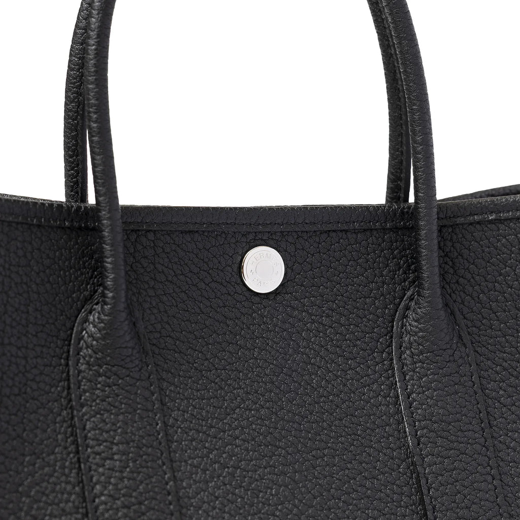 Hermès Garden Party 30 Black Negonda Palladium Hardware