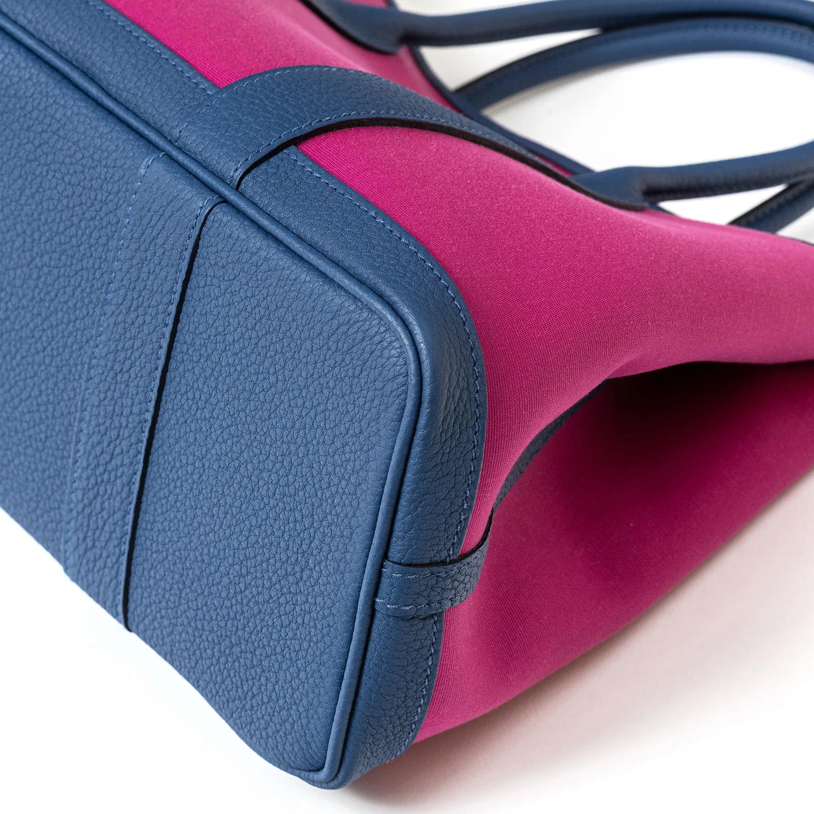Hermès Garden Party 30 Magnolia/Blue Brighton Canvas Palladium Hardware