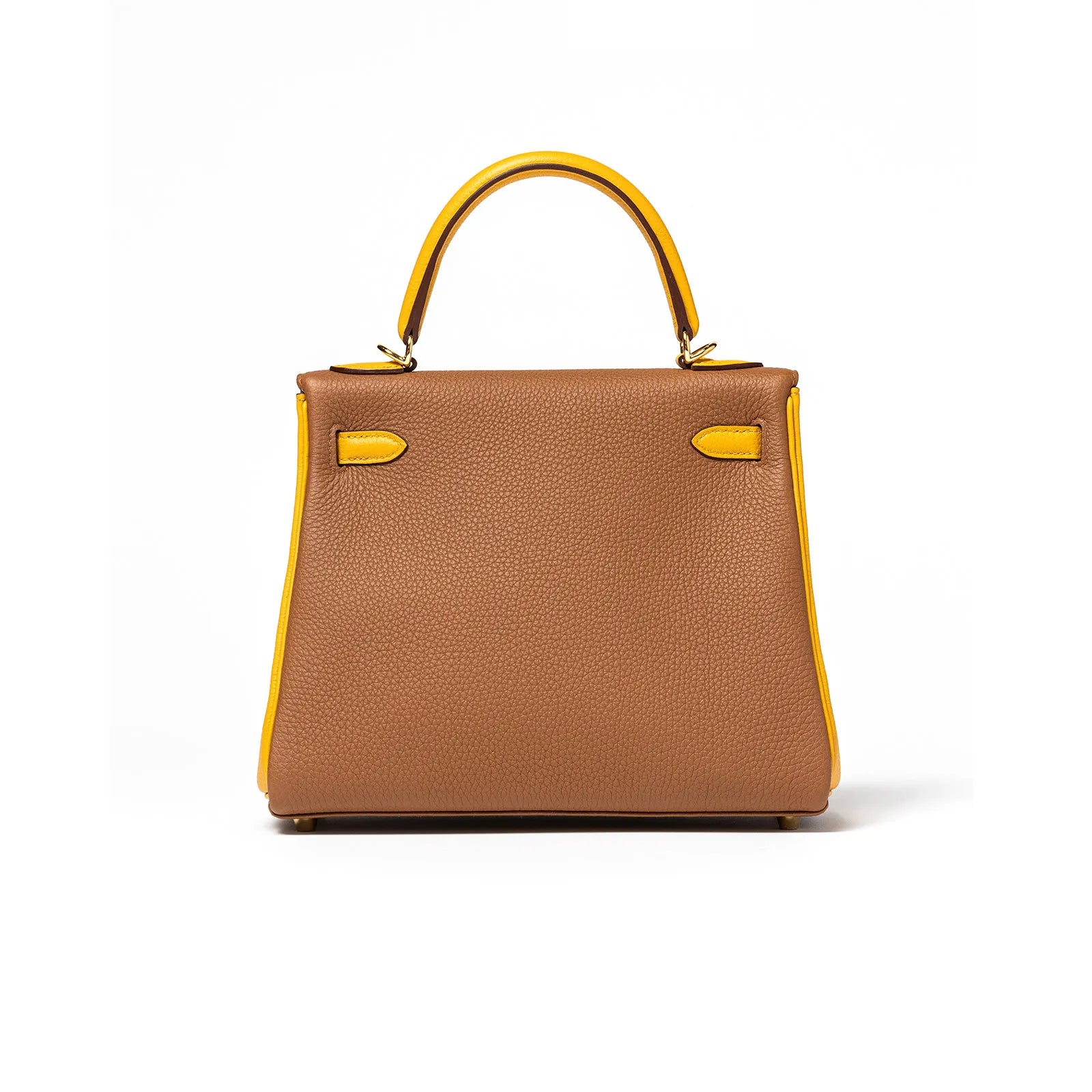 Hermès Special Order HSS Horseshoe Kelly 25 Gold/Jaune Ambre Togo Gold Hardware