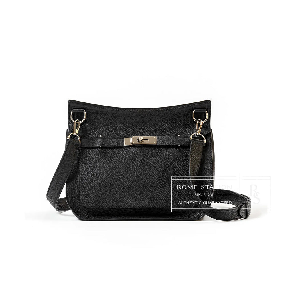 Hermès Jypsiere 28 Black Clemence Palladium Hardware