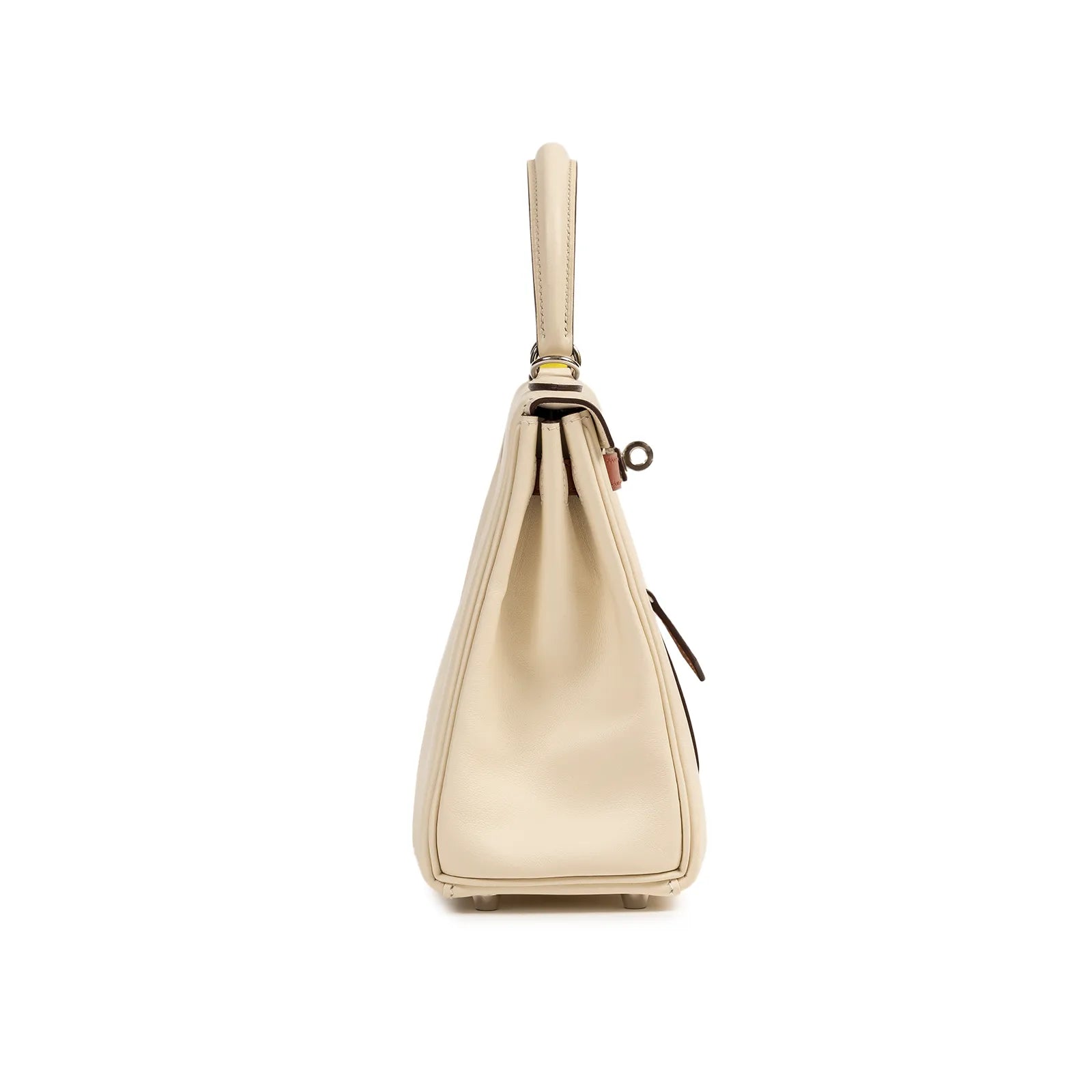 Hermès Kelly 25 Colormatic Nata/Cuivre/Lime/Mauve Sylvestre/Blue Brume Swift Palladium Hardware