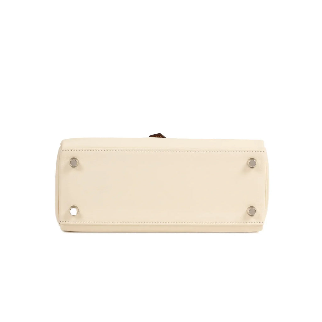 Hermès Kelly 25 Colormatic Nata/Cuivre/Lime/Mauve Sylvestre/Blue Brume Swift Palladium Hardware