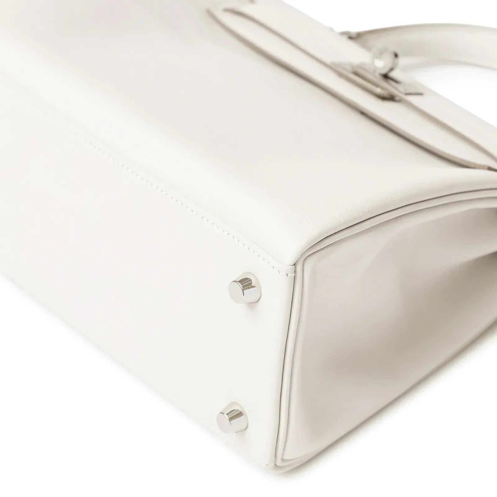 Hermès Kelly 25 Retourne Gris Pale Swift Palladium Hardware