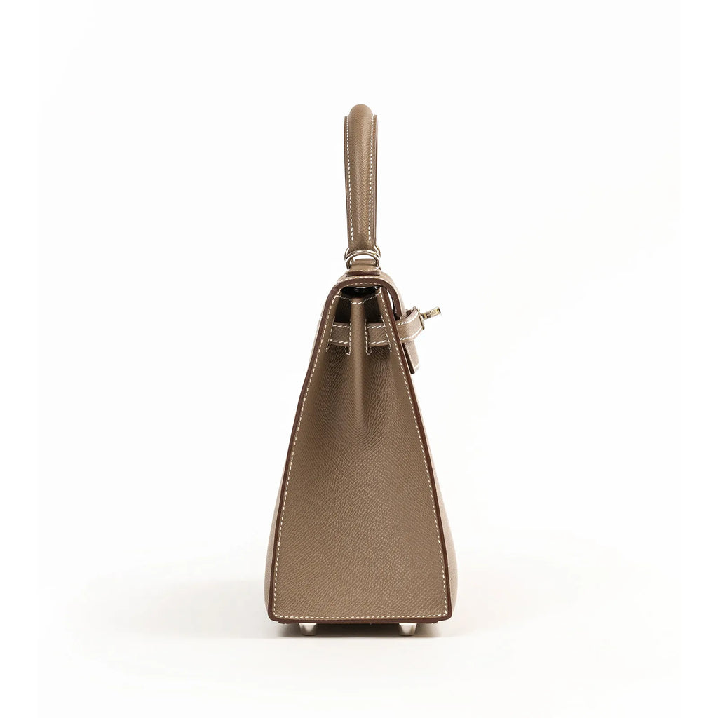 Hermès Kelly 25 Sellier Etoupe Epsom Palladium Hardware