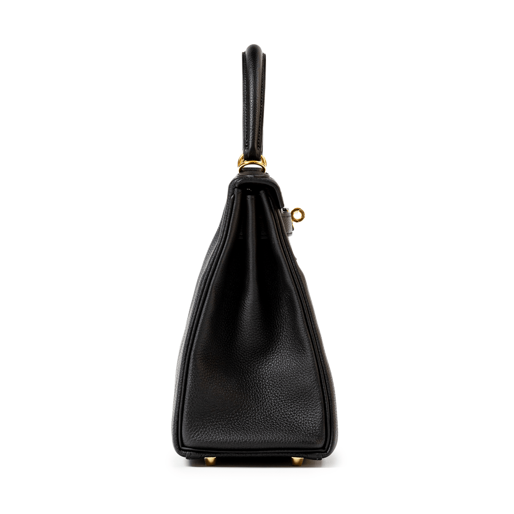 Hermès Kelly 28 Retourne Black Togo Gold Hardware