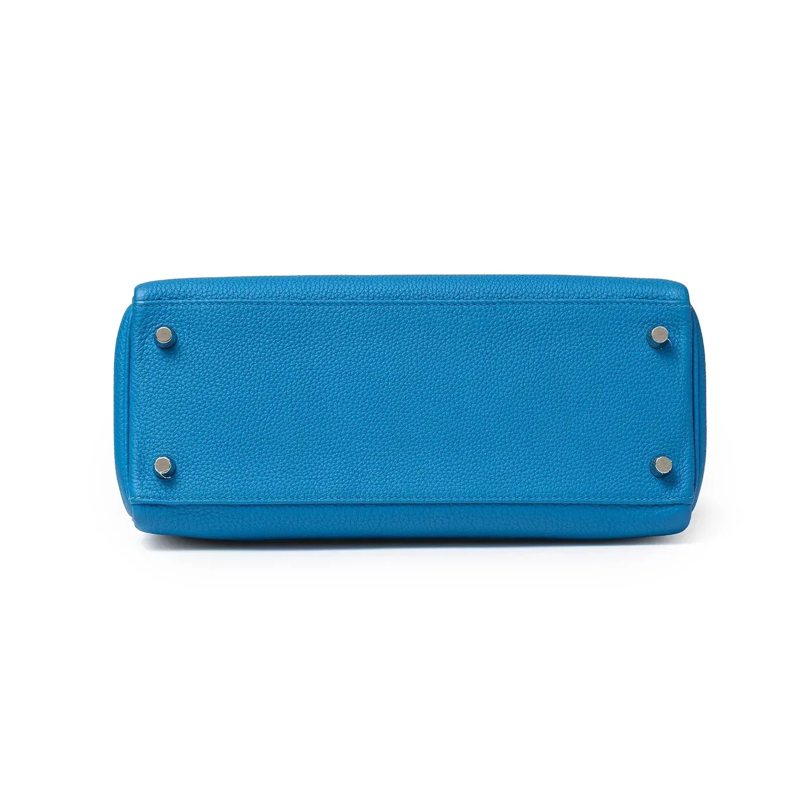 Hermès Kelly 28 Retourne Blue Zanzibar Togo Palladium Hardware