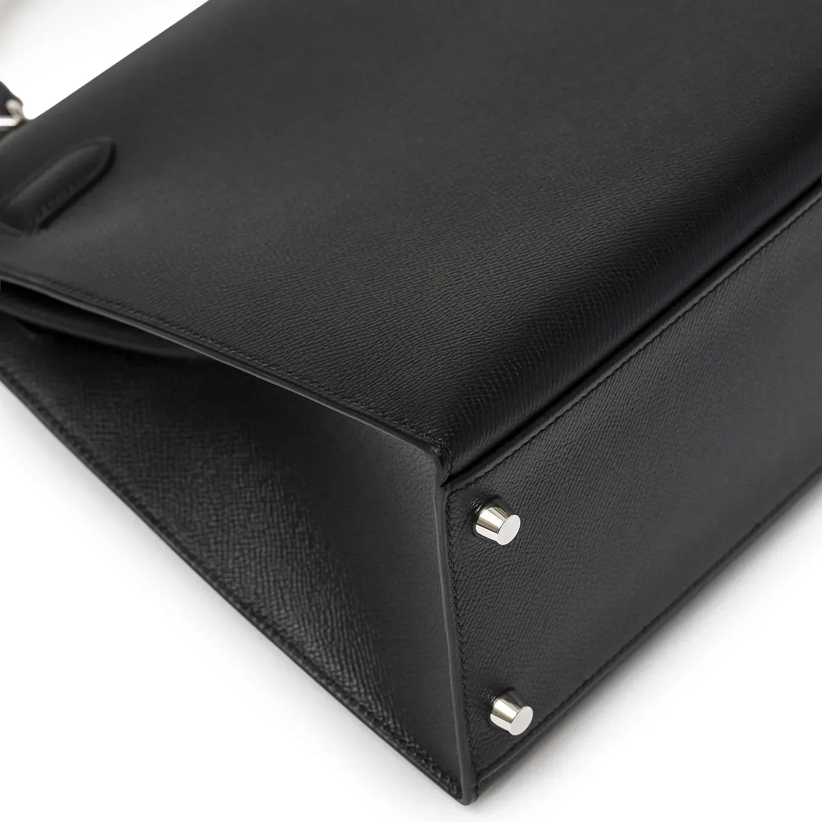 Hermès Kelly 32 Sellier Black Epsom Palladium Hardware