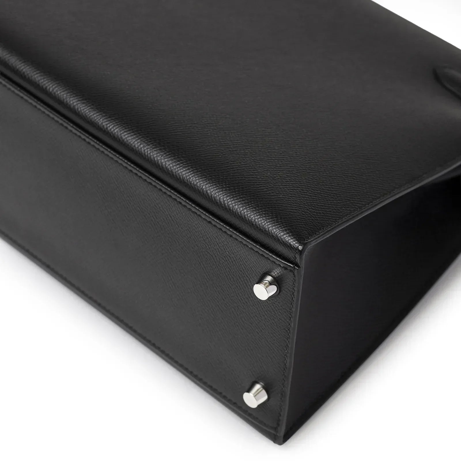 Hermès Kelly 32 Sellier Black Epsom Palladium Hardware