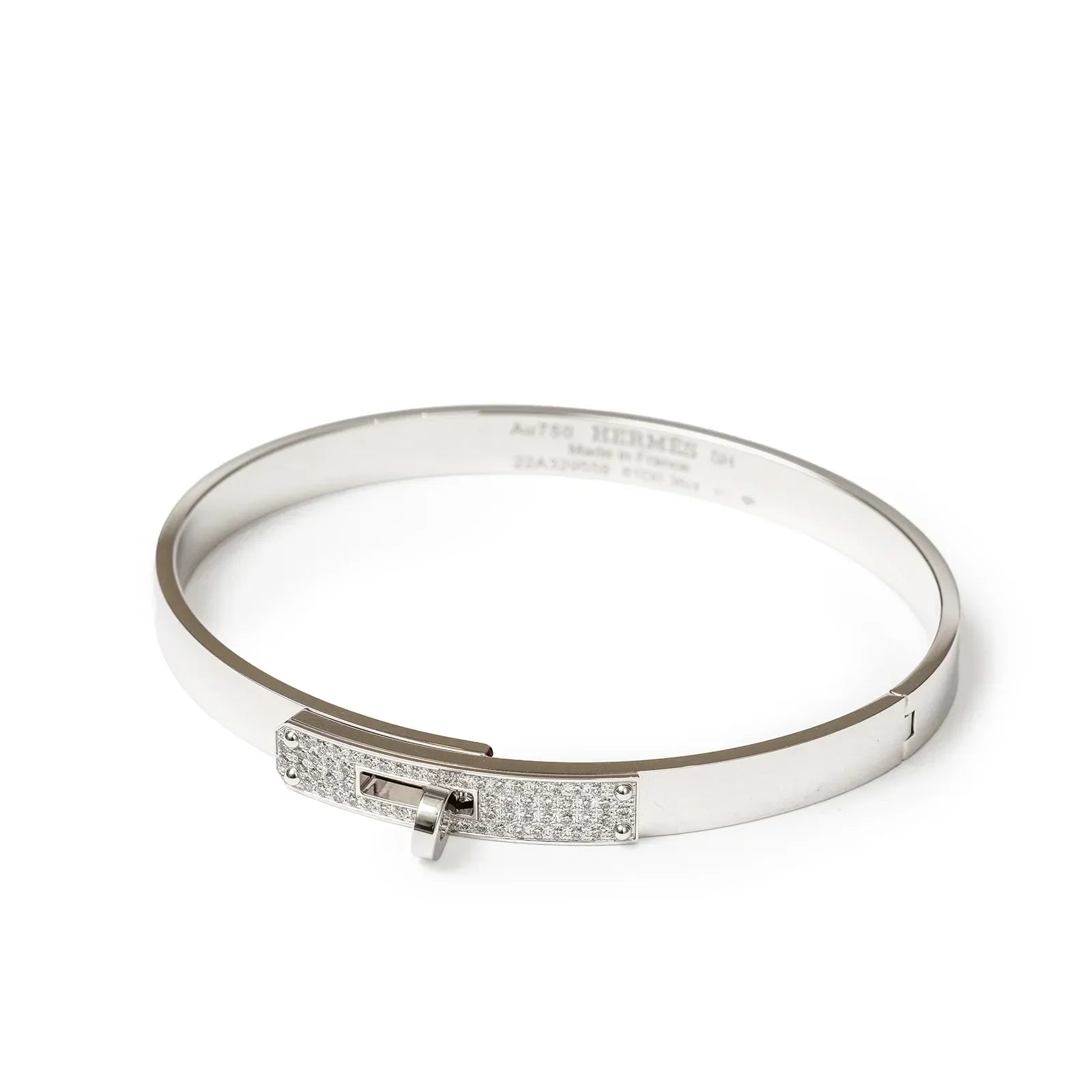 Hermès Kelly Bracelet PM White Gold/Diamond SH 0.36CT