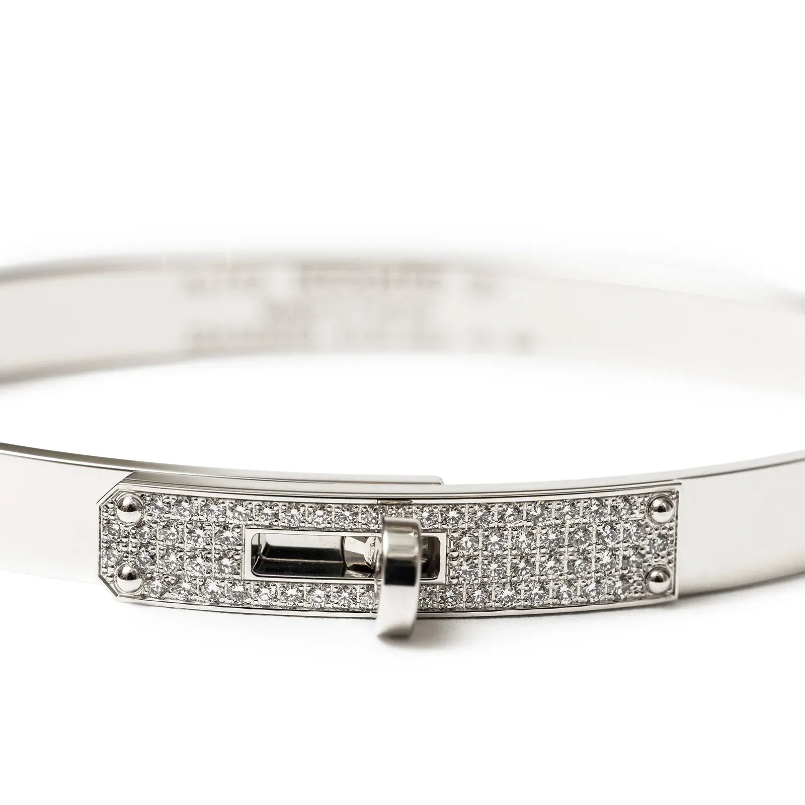 Hermès Kelly Bracelet PM White Gold/Diamond SH 0.36CT