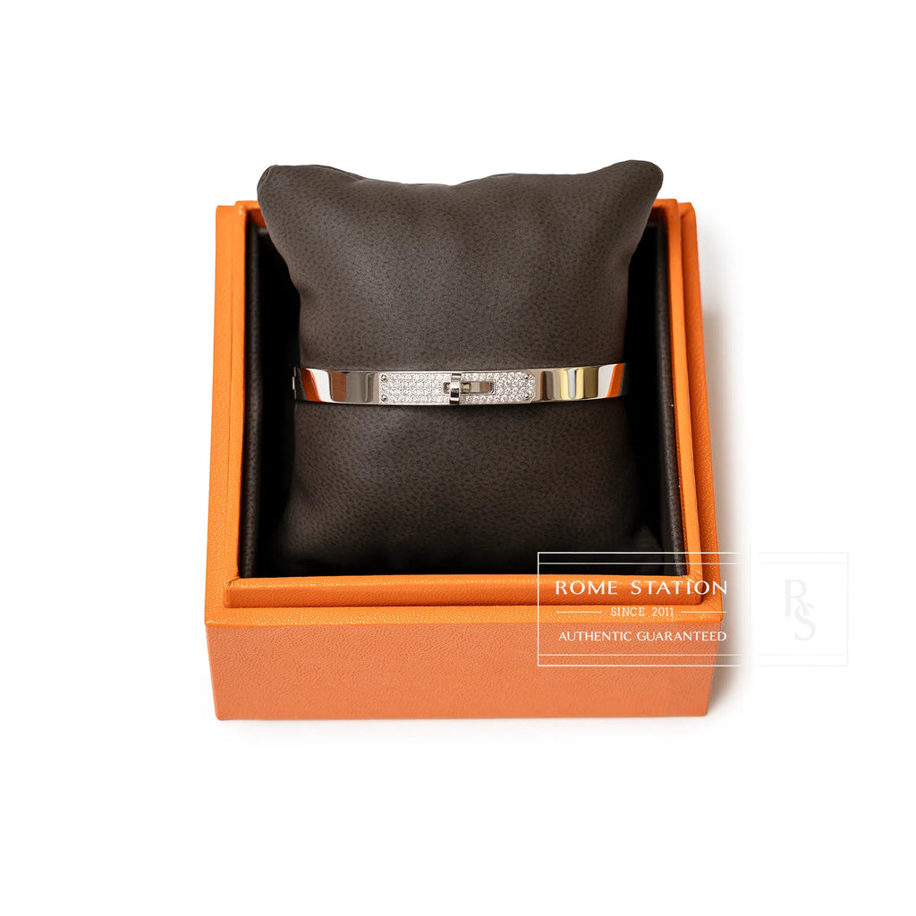 Hermès Kelly Bracelet PM White Gold/Diamond SH 0.36CT