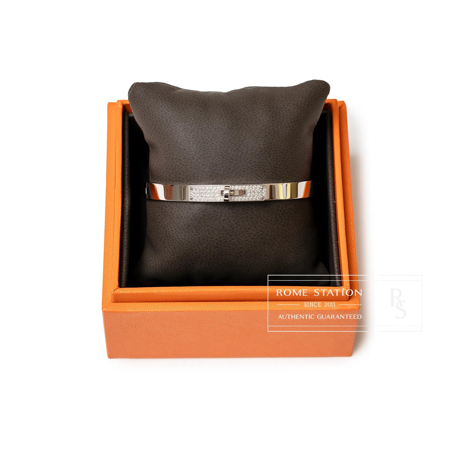 Hermès Kelly Bracelet PM White Gold/Diamond SH 0.36CT