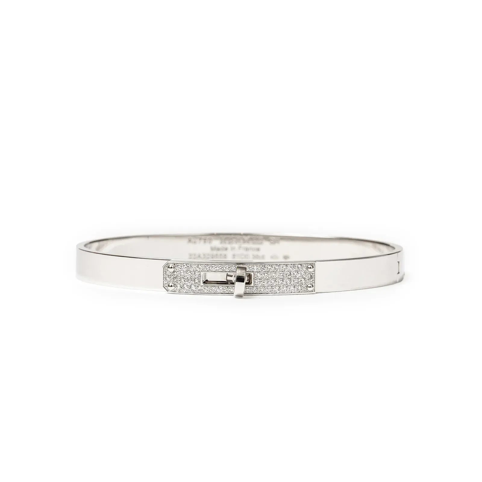 Hermès Kelly Bracelet PM White Gold/Diamond SH 0.36CT