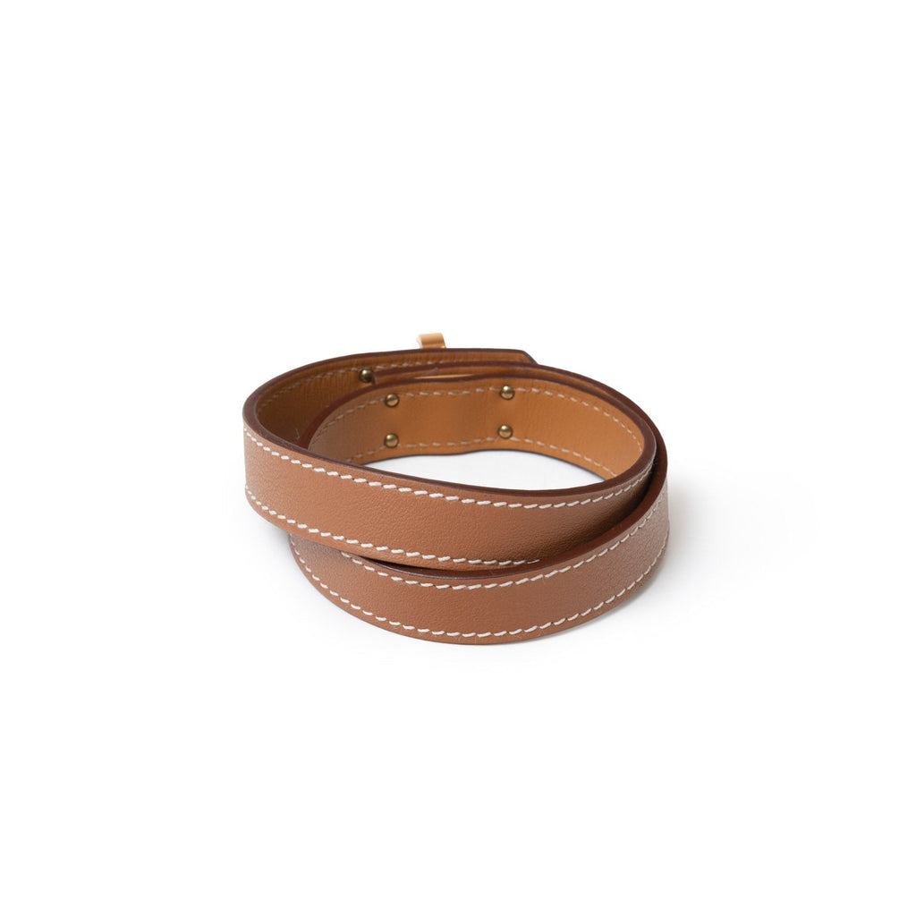Hermès Kelly Double Tour Bracelet Gold Rose Gold Hardware