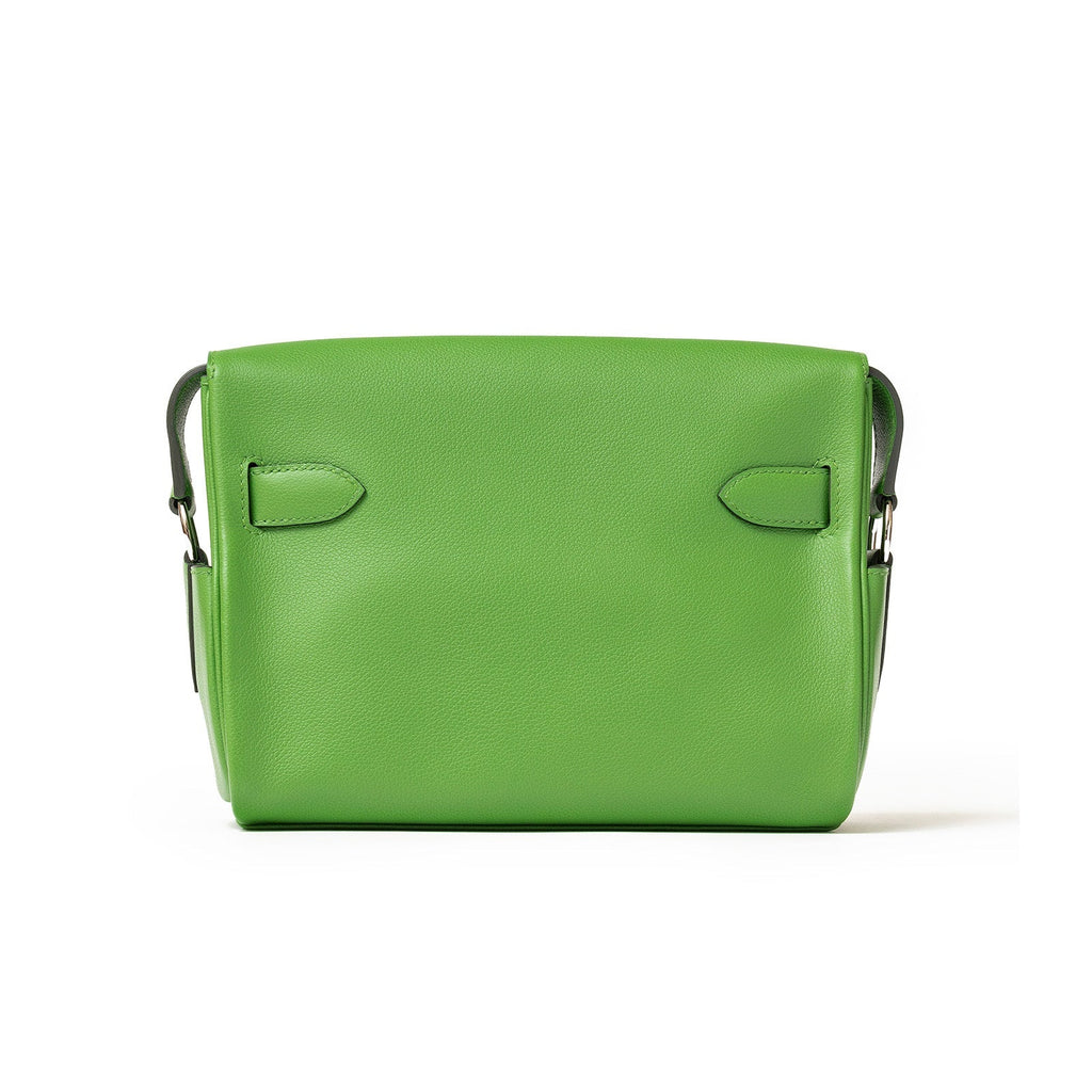 Hermès Kelly Messenger PM Vert Yucca Evercolor Palladium Hardware