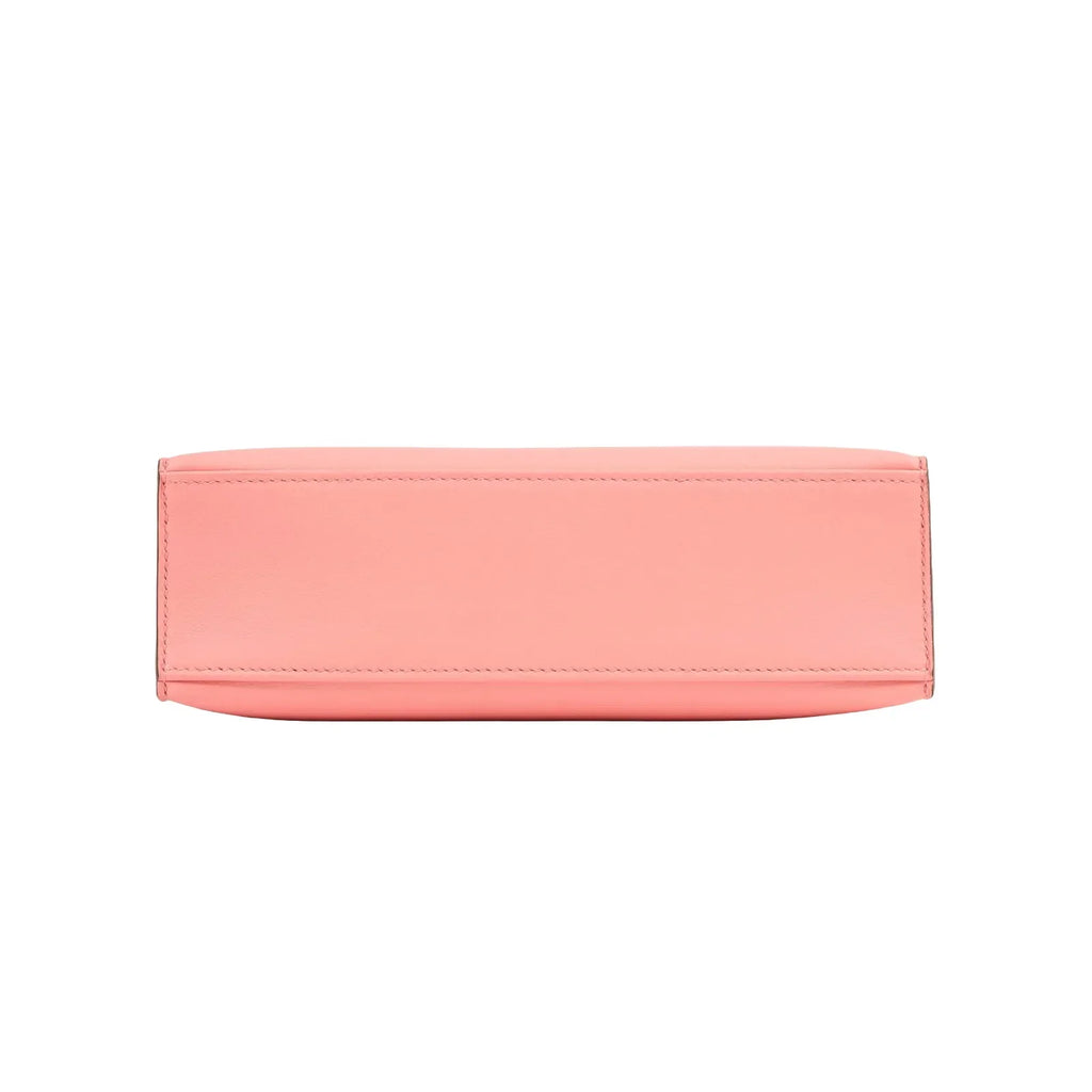 Hermès Kelly Pochette Rose D’Ete Swift Palladium Hardware
