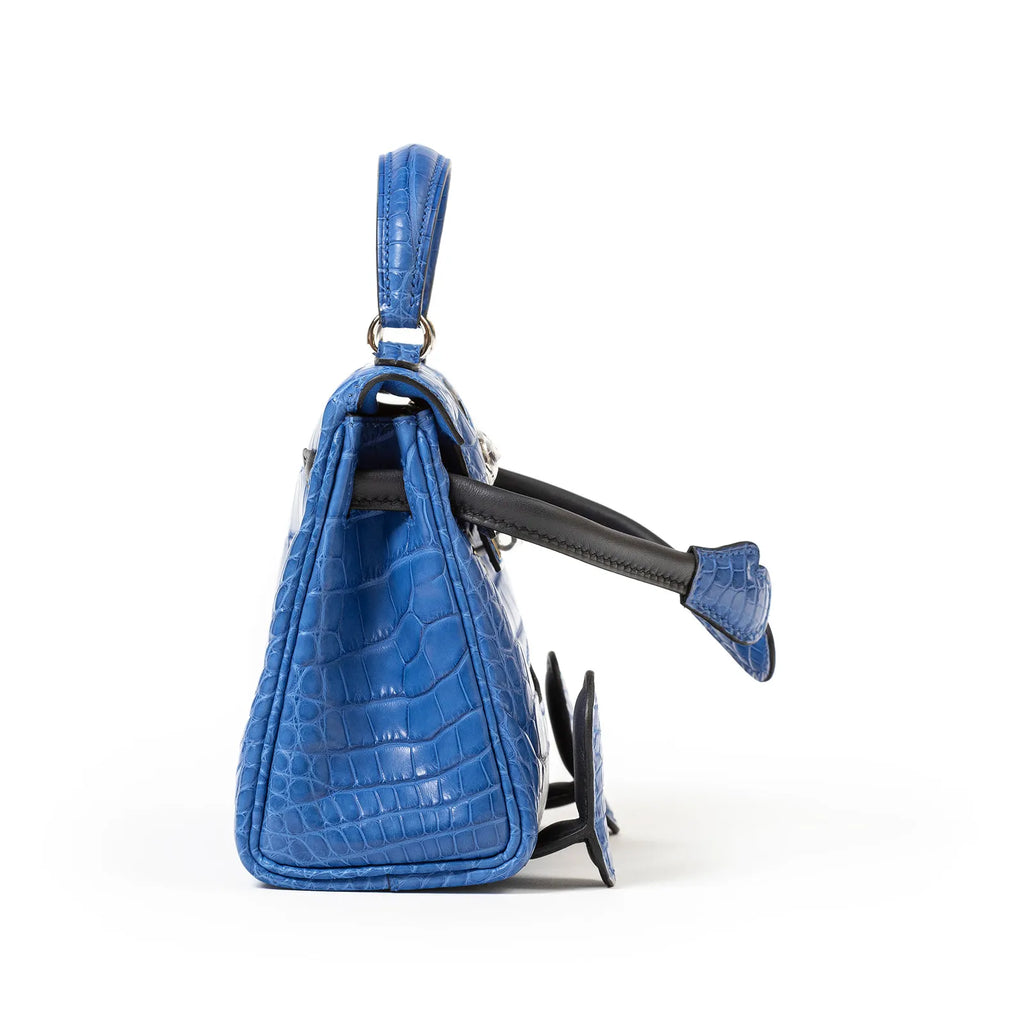 Hermès Kelly Quelle Idole Doll Bag AB Blue Zellige/Blue Indigo Palladium Hardware