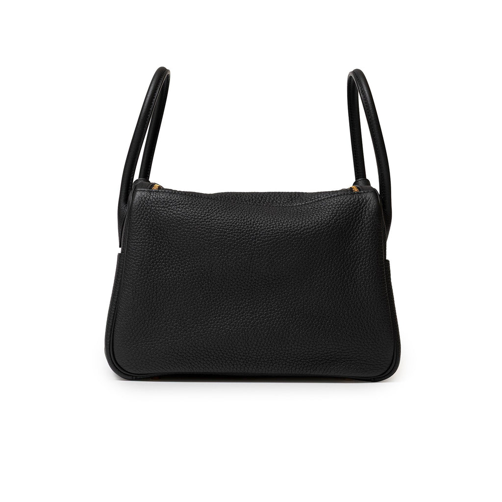 Hermès Lindy 26 Black Clemence Gold Hardware