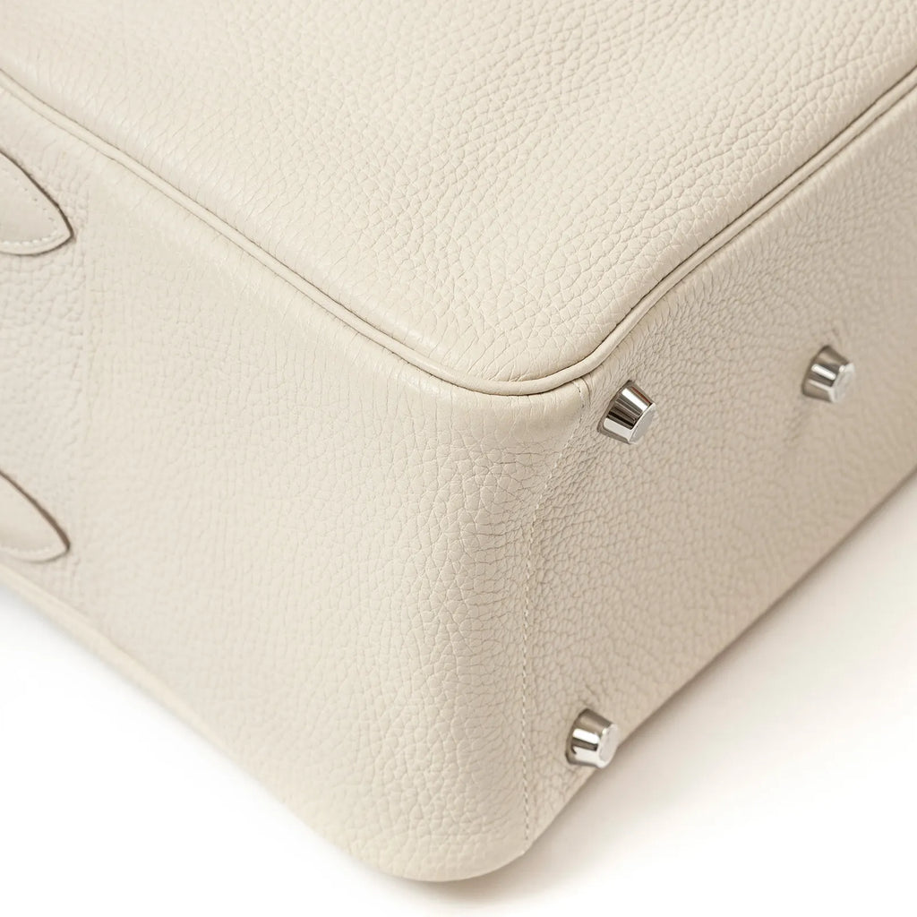 Hermès Lindy 26 Craie Clemence Palladium Hardware
