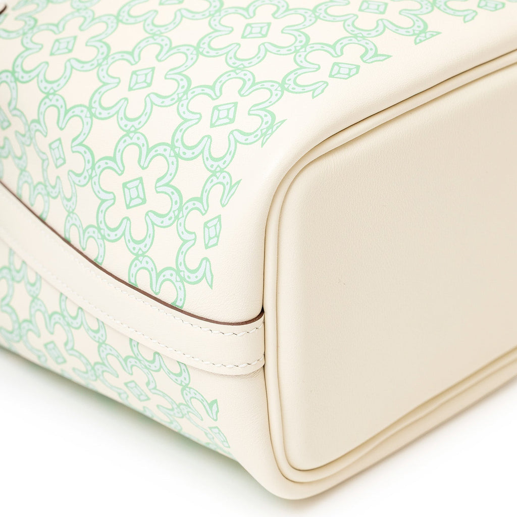 Hermès Micro Picotin 14 Lucky Daisy Nata/Vert/White Swift Palladium Hardware