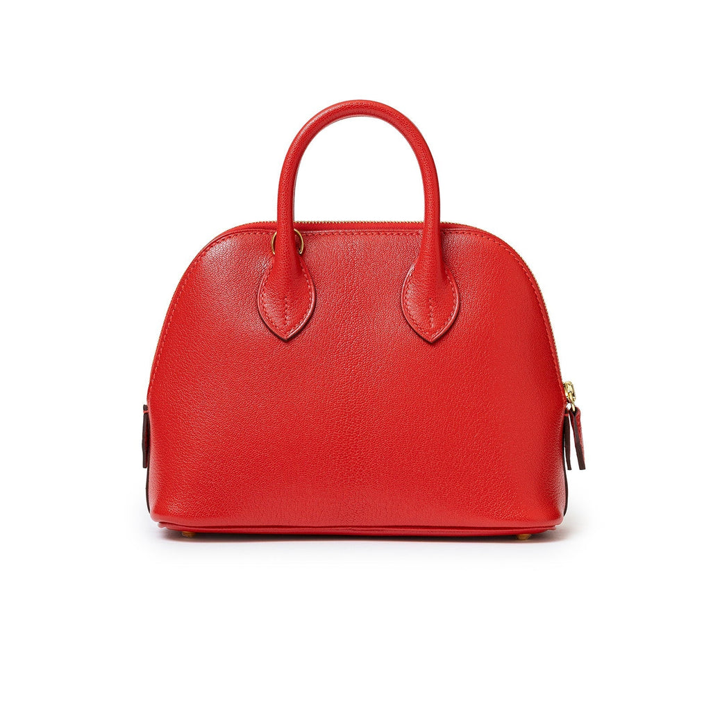 Hermès Mini Bolide 1923 Rouge De Coeur Chevre Chamkila Gold Hardware