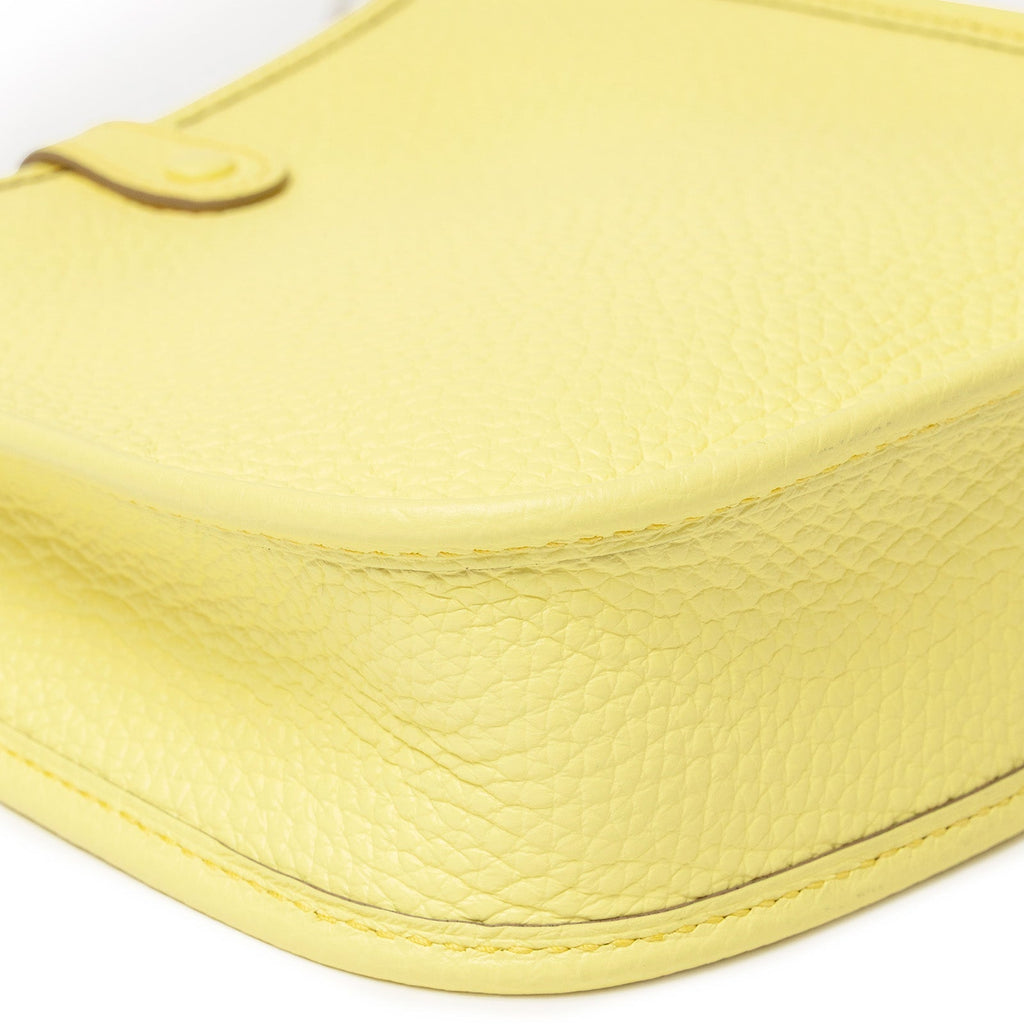 Hermès Mini Evelyne Limoncello Clemence Palladium Hardware