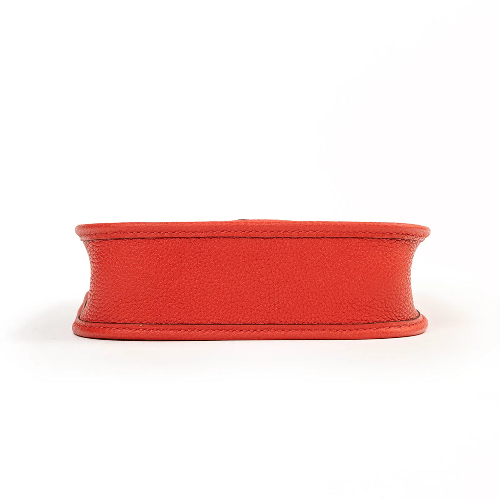 Hermès Mini Evelyne Rouge de Coeur/Coeu-Frid Clemence Gold Hardware