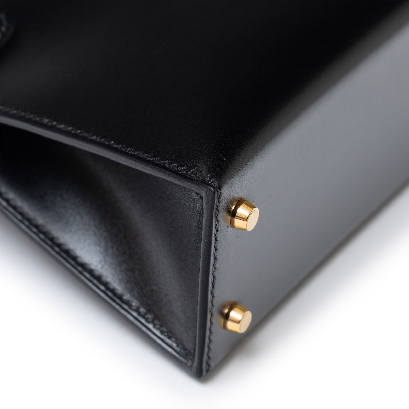 Hermès Mini Kelly II Sellier 20 Black Box Gold Hardware
