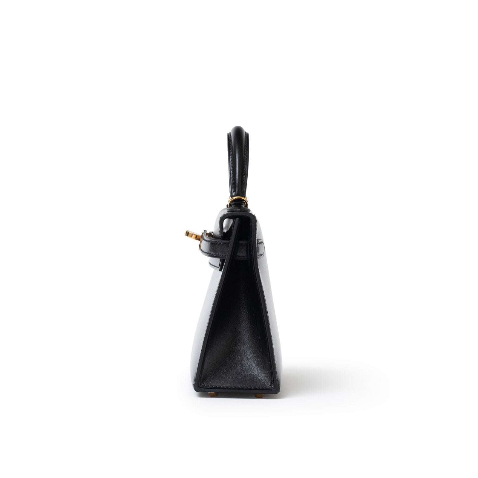 Hermès Mini Kelly II Sellier 20 Black Box Gold Hardware
