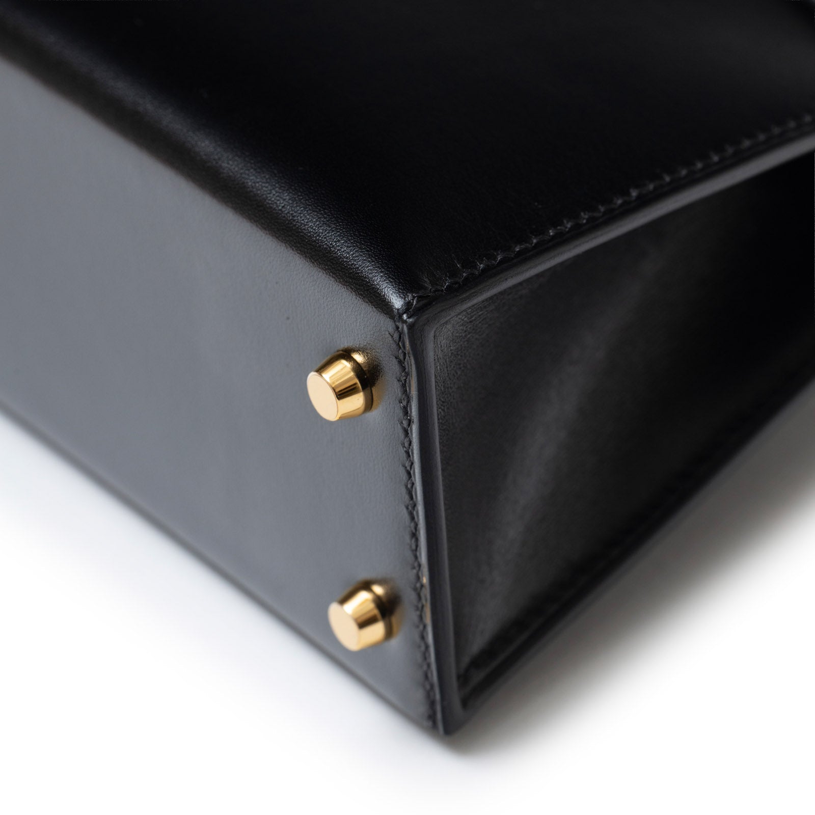 Hermès Mini Kelly II Sellier 20 Black Box Gold Hardware