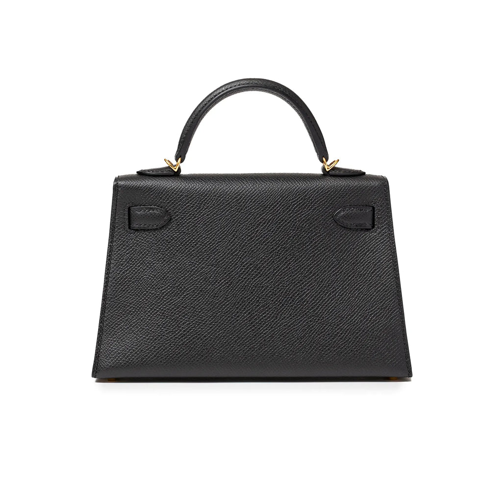 Hermès Mini Kelly II Sellier 20 Black Epsom Gold Hardware
