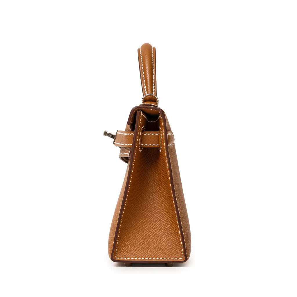 Hermès Mini Kelly II Sellier 20 Gold Epsom Palladium Hardware
