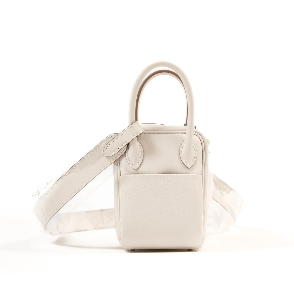 Hermès Mini Lindy I Gris Pale/Gris Meyer Swift Palladium Hardware