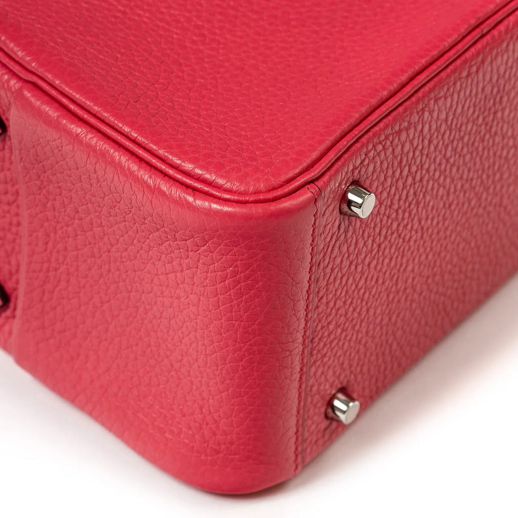 Hermès Mini Lindy I Rose Extreme Clemence Palladium Hardware