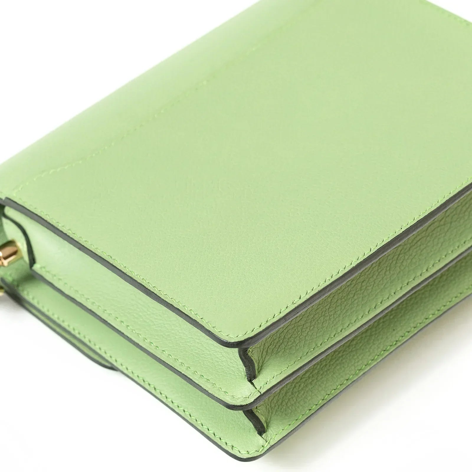 Hermès Mini Roulis Vert Criquet Evercolor Gold Hardware
