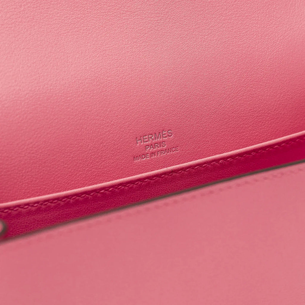 Hermès Mini Sac Roulis Rose ETE Evercolor Palladium Hardware